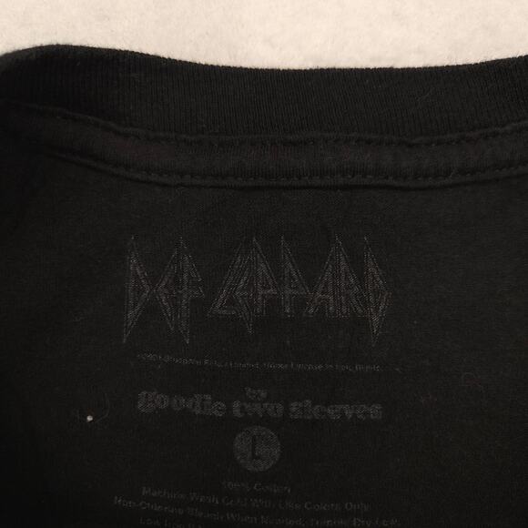 Def Leppard Animal Crew Neck Graphic Band T Shirt Adult Mens Size L Black - Picture 3 of 9